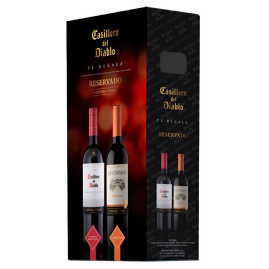 Vino Cabernet Casillero Del Diablo+ Reservado Carmenere Duop