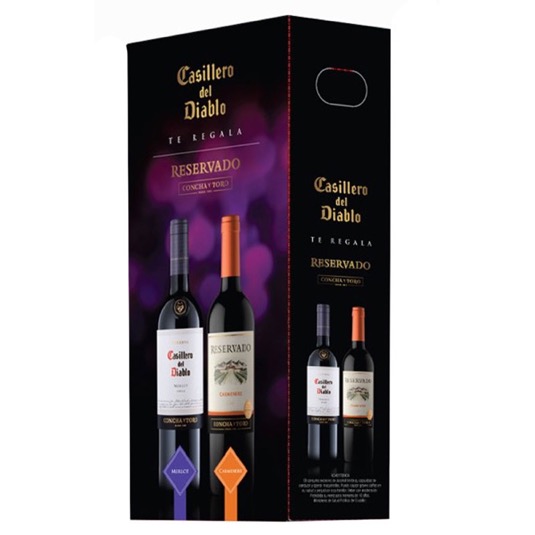 Vino Merlot Casillero Del Diablo+ Reservado Carmenere Duopac