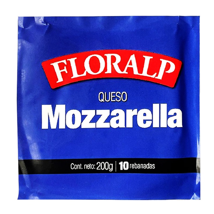 Queso Floralp Mozarella Rebanado 200 Gr