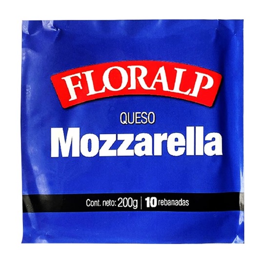 Queso Floralp Mozarella Rebanado 200 Gr