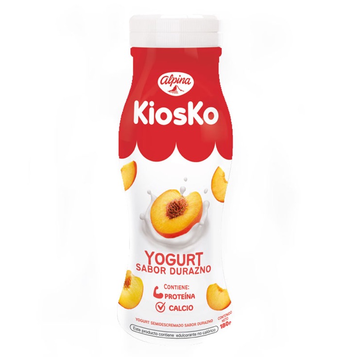 Yogurt Kiosko Bebible Durazno 180 Gr