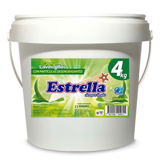 Crema Lava Vajilla Estrella Limon 4 Kg