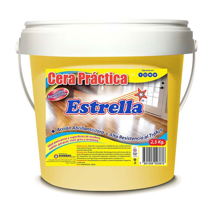 Cera Estrella Balde Practica Solida 2.5 Kg