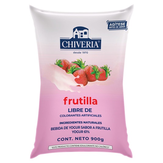 Yogurt Chiveria Frutilla Funda 900 Gr