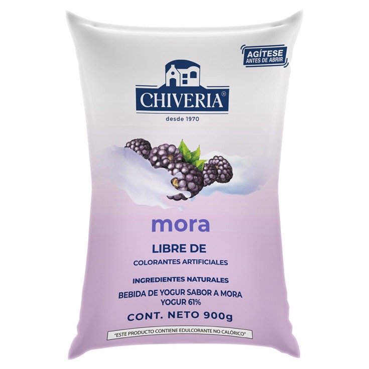 Yogurt Chiveria Mora Funda 900 Gr