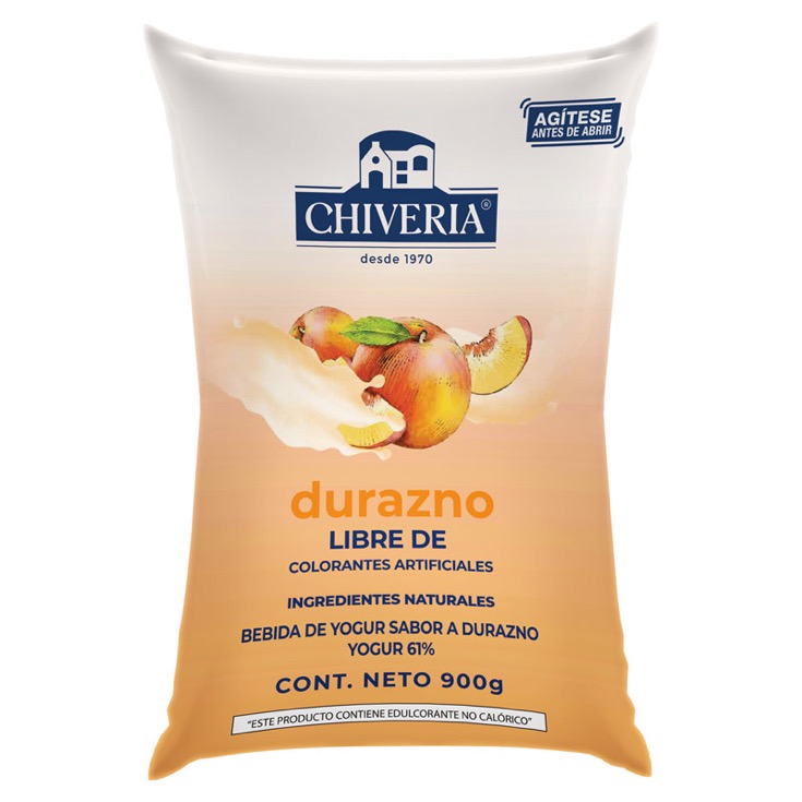 Yogurt Chiveria Durazno Funda 900 Gr