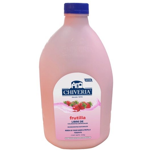 Yogurt Chiveria Frutilla Botella 3500 Gr