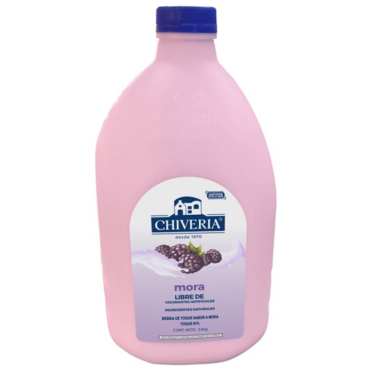 Yogurt Chiveria Mora Botella 3500 Gr