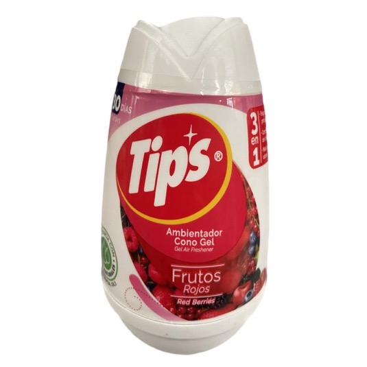 Ambientador Tips Tipo Cono Gel Frut Rojos 170 Gr