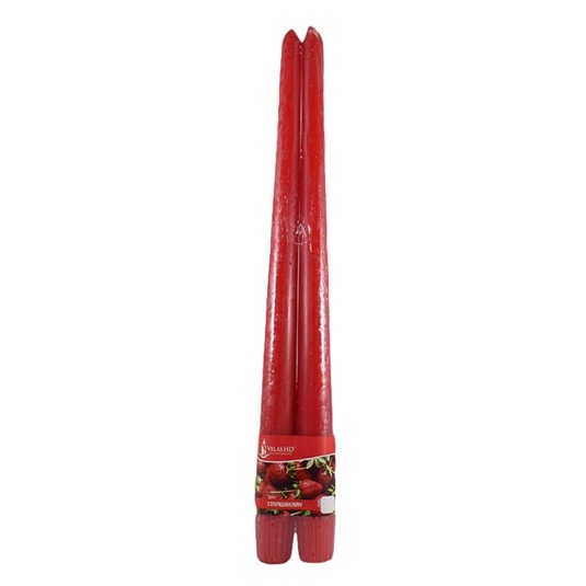 Vela Velas Hd Conica Termoencogible Color Rojo