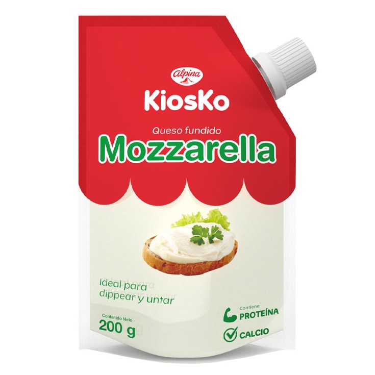 Queso Mozzarela Fundido Kiosko +Doypack 200 Gr