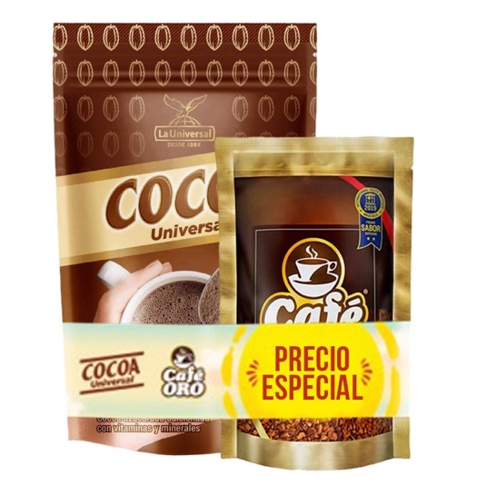 Choc Cocoa On Pack 160 Gr + Café Oro 70 Grx183G