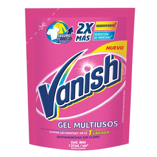 Quita Manchas Vanish Liquido Doypack Rosa 130 Ml