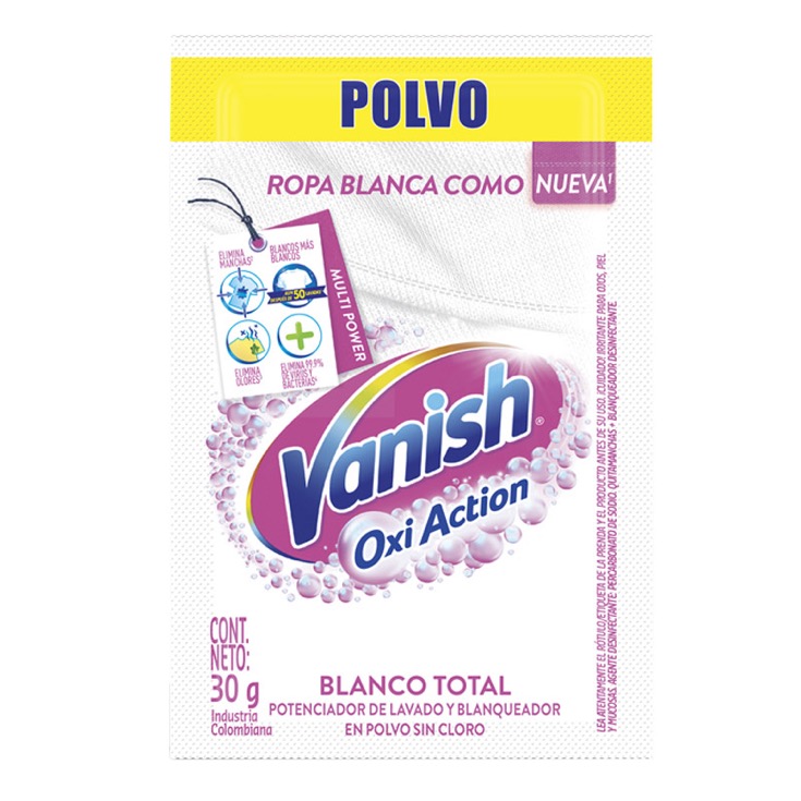 Quita Manchas Vanish Sachet Blanco 30 Gr 