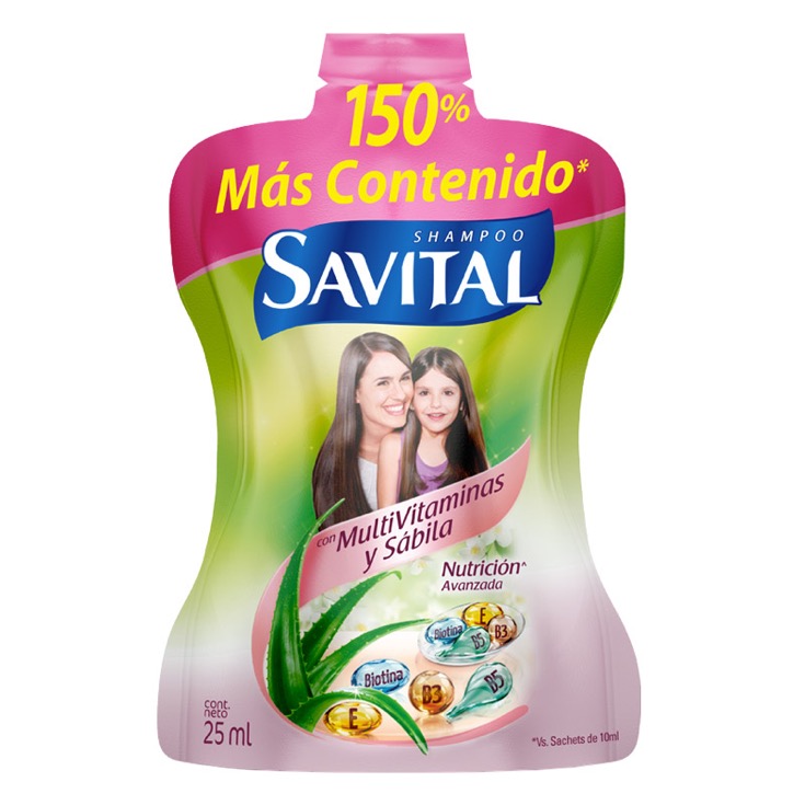 Shampoo Multivitaminas Sachet Savital 25ML