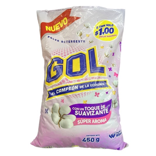 Polvo Detergente Gol Con Suavizante 450 Gr