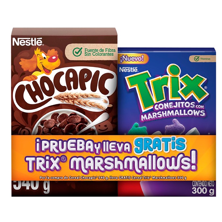 Chocapic 540Gr + Trix Marshmallows Gratis.