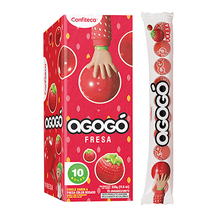 Chicle Sabor Fresa Agogó 10 UND