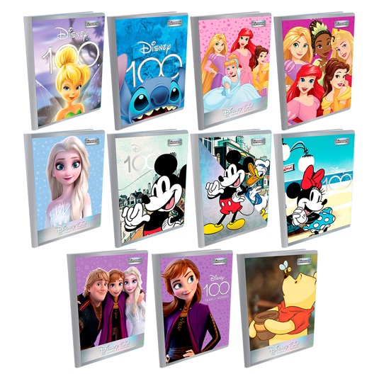 Cuaderno Cosido Sticker Disney Para Nina 100 Hojas