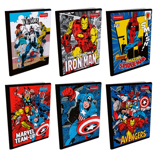 Cuaderno Cosido Marvel 100 Hojas A Cuadros-Primave