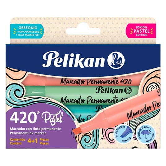 Marcador Permanente Pastes Pelikan 420 X 4 Unidade