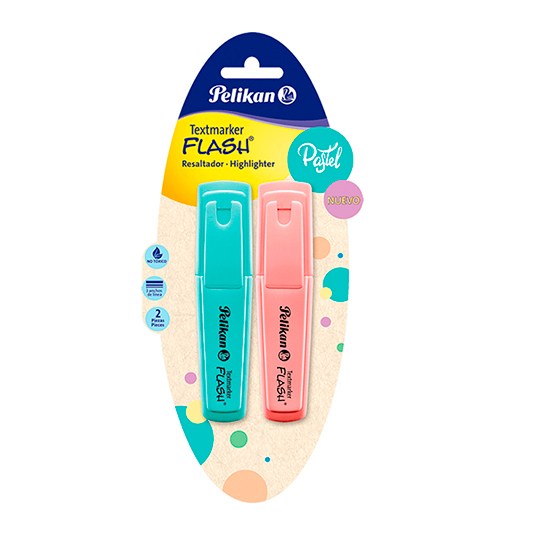 Resaltador Flash Pastel Pelikan X 2 Unidades Ref:R