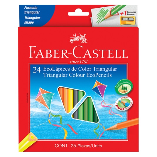 Lapices De Colores Triangulares Faber-Castell 24 U