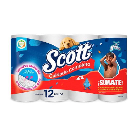 Papel Higienico Scott Cuidado Completo Xxg 12U