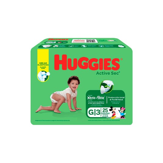 Pañales Huggies Active Sec G