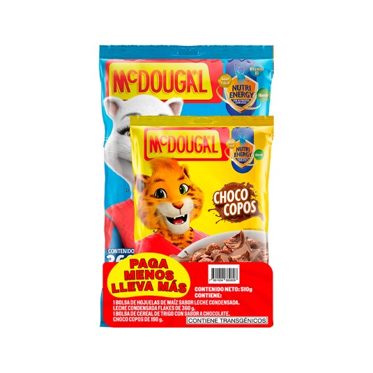 Cereal Funda Flakes Leche Condensada Mc Dougal 360 Gr + Cho