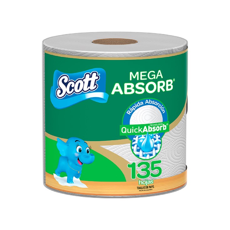 Toalla De Cocina Mega Absorbente Scott Un.