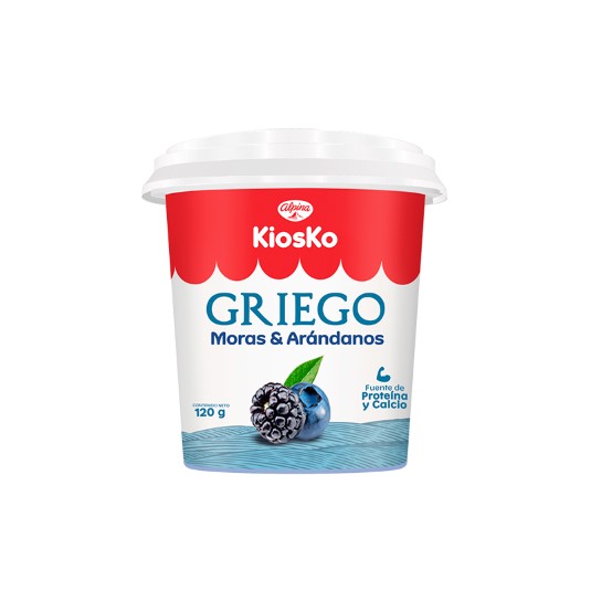 Yogurt Kiosko Griego Mora Y Arandano 120Gr