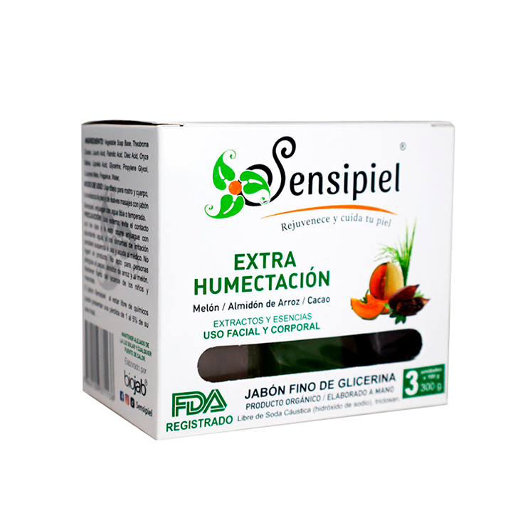 Sensipiel Jabon Tripack Cacao, Almidon Arroz, Melon Y Pepino Sensipiel Jabon Tripack Cacao, Almidon Arroz, Melon Y Pepino
