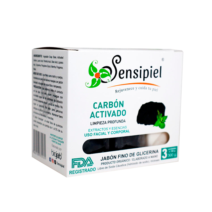 Sensipiel Jabon Tripack De Carbón Activado & Karite