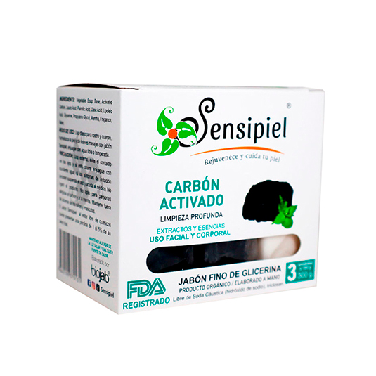 Sensipiel Jabon Tripack De Carbón Activado & Karite
