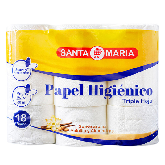 Santa Maria Papel Higienico 30Mt 3H X18Un