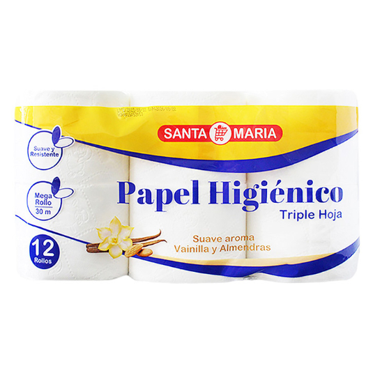 Papel Higienico Santa Maria 30Mt 3H X12Un