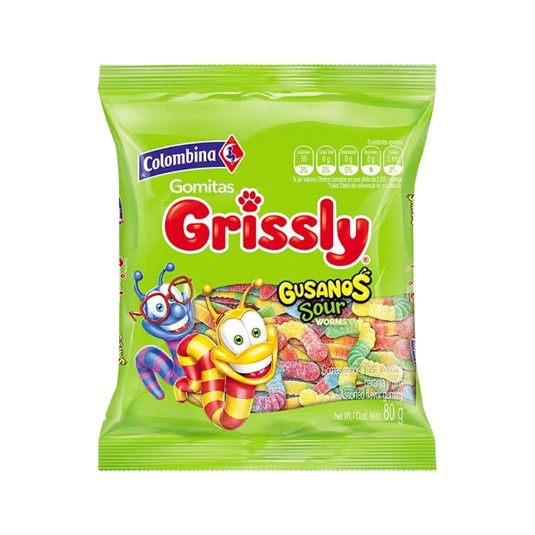 Gomita Grissly Gusanos 80 Gr