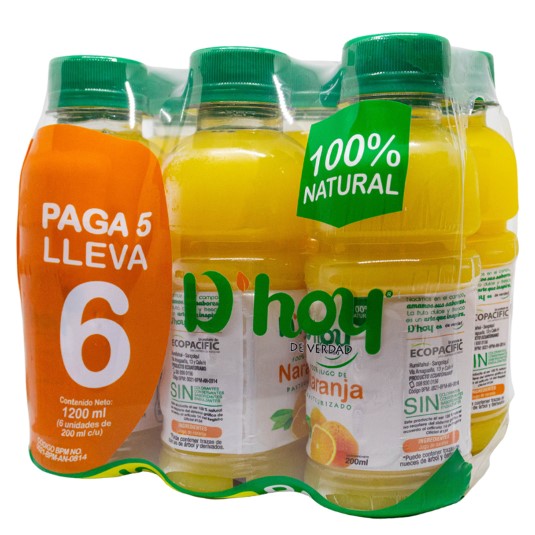 Jugo De Naranja D´Hoy Six Pack
