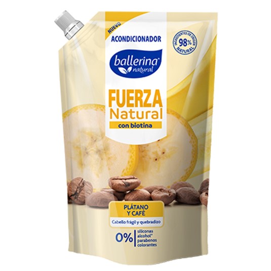 Acondicionador Ballerina Fuerza  Natural Con Biotina Extract