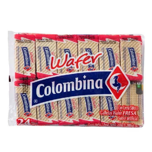 Waffer Fresa Colombina 12 Gr