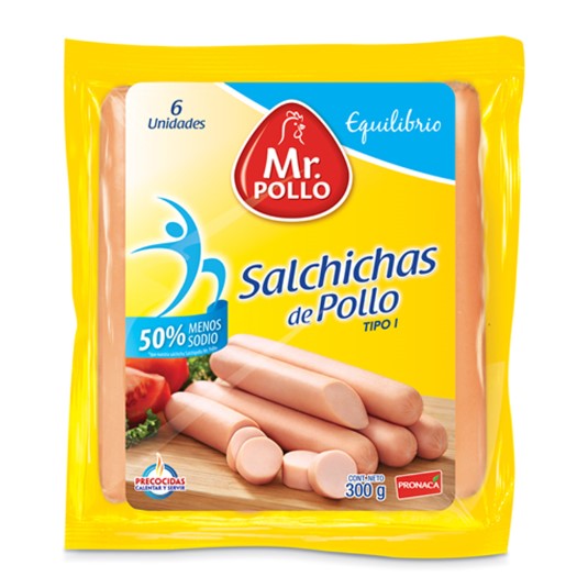 Salchicha Cal 24 Tipo I Mr. Pollo 300 Gr.