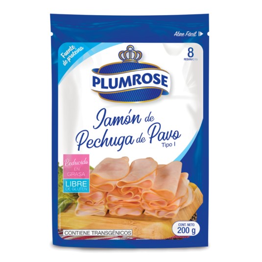 Jamon Pechuga Pavo Tipo I Plumrose 200 Gr.