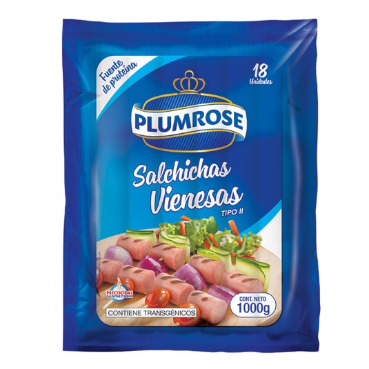 Salchicha Vienesa Tipo Ii Plumrose 1 Kg.