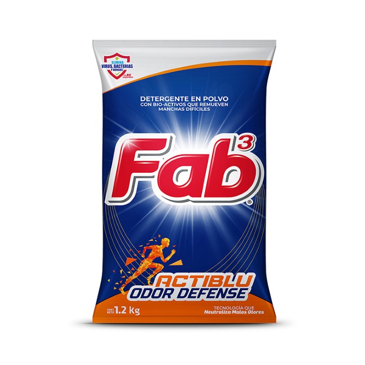 Detergente Fab3 En Polvo Antiblu 1.2 Kg