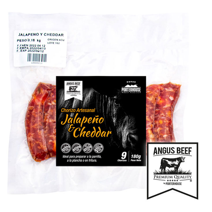 Chorizo Jalapeño Cheddar Porterhouse x9 180gr.