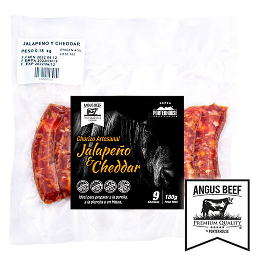 Chorizo Jalapeño Cheddar Porterhouse x9 180gr.