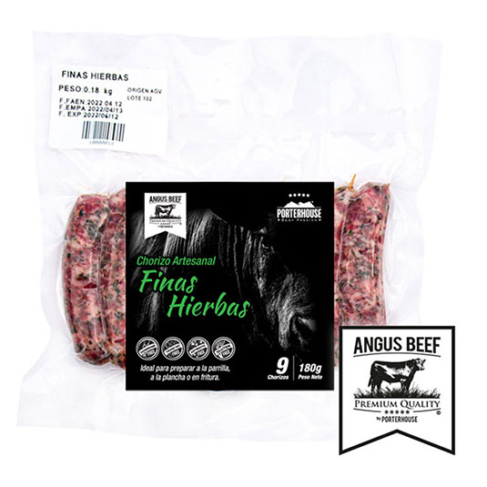 Chorizo Finas Hierbas Porterhouse Un.9 180gr.