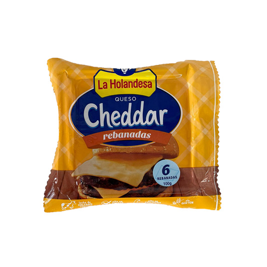 Queso La Holandesa Cheddar Rebanada 100Gr