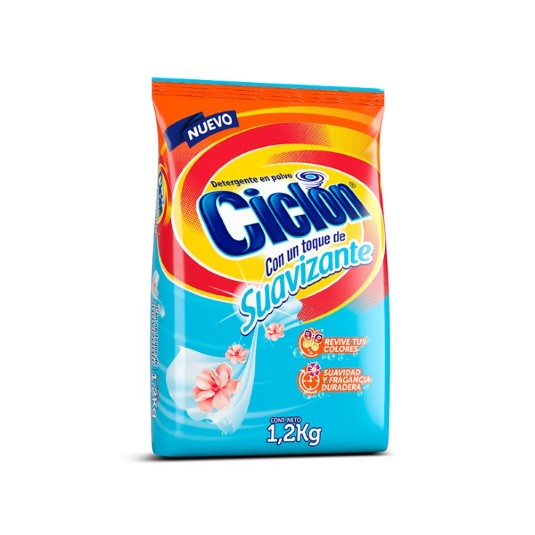 Detergente Ciclon En Polvo Toque Suavisante 1.2 Kg.